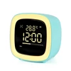 Cut Digital Alarm Clock Cartoon Night Light Desk Alarm Clock Rechargeable Battery, Christmas gift for Kids 3