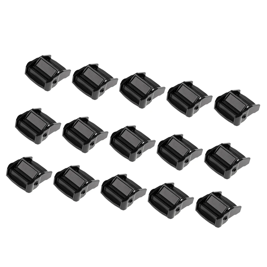 38mm Kayak Canoe Carrier Cam Buckle Toggle Clip Strap Webbing Buckle 15pcs