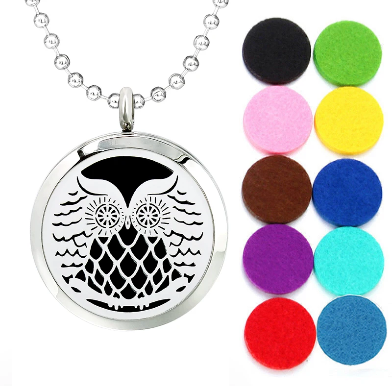 30mm 316L Stainless Steel Diffuser Necklace Pendant Women Men Jewelry