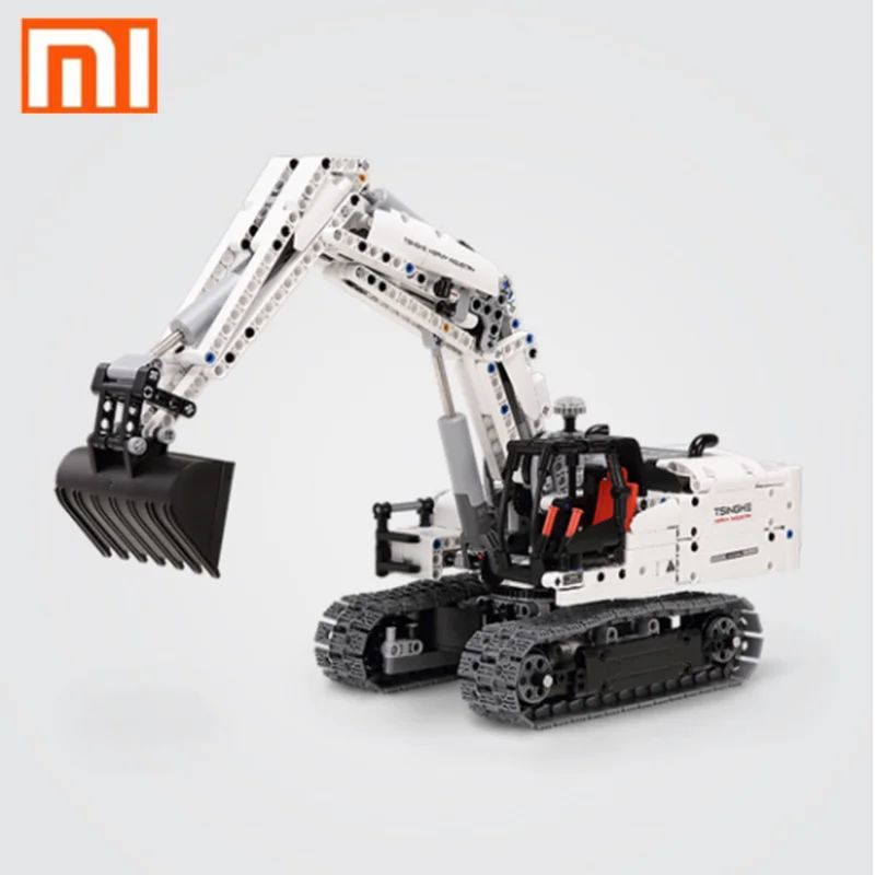 Строительные блоки Xiaomi MITU Engineering экскаватор игрушка дети подарок гусеничный