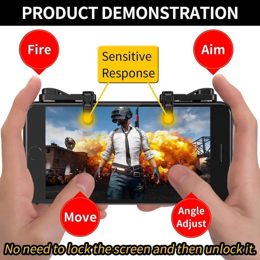 

IFYOO Mobile Game Controller L1R1 Game Triggers Fire and Aim Buttons for PUBG for Fortnite Compatible with Android & iPhone