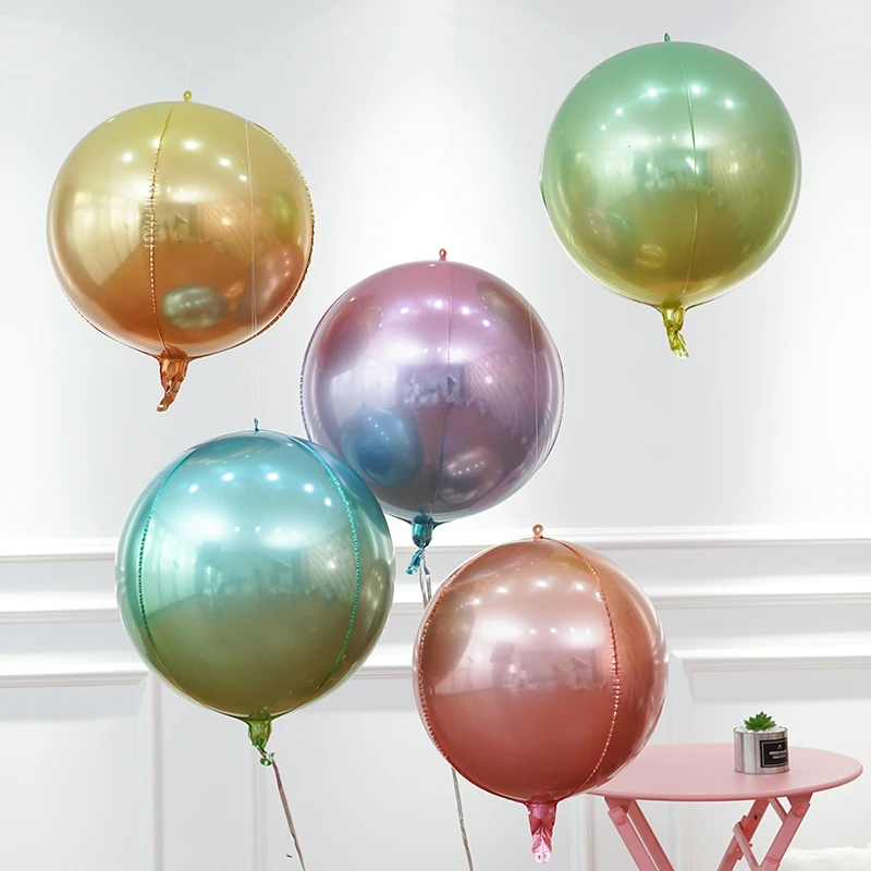 10 шт. 22 дюйма градиентный цвет 4D Гелиевый шар на день рождения, свадьбу, вечеринку, Декор, воздушные шары, реквизит для фотосессии, детские игрушки, принадлежности для душа