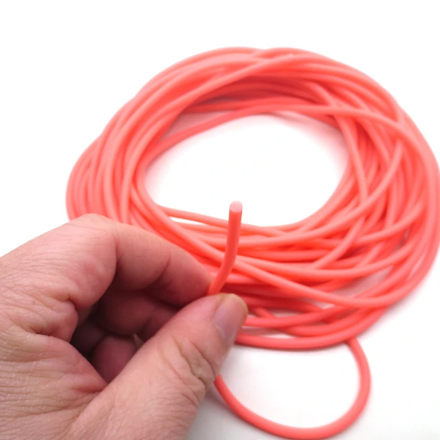 2mm Solid Rubber Fishing Line Elastic Band Strapping Fishing Line 2-12m  Elastic Tennis Slingshot Rope