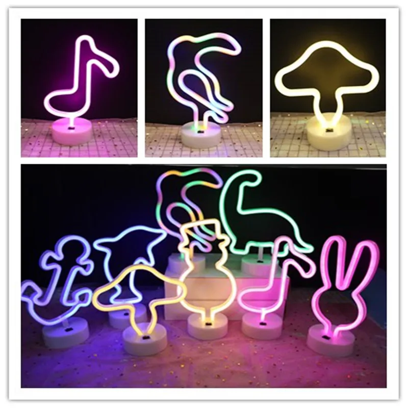 

Custom neon sign for room wall Rainbow battery powered USB LED strip Creative Night light Wedding decor pink For House Rooms Bed