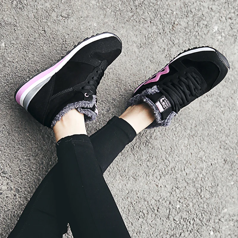 Золотые саплинговые зимние кроссовки, женские, светильник, кожа, мягкая ...