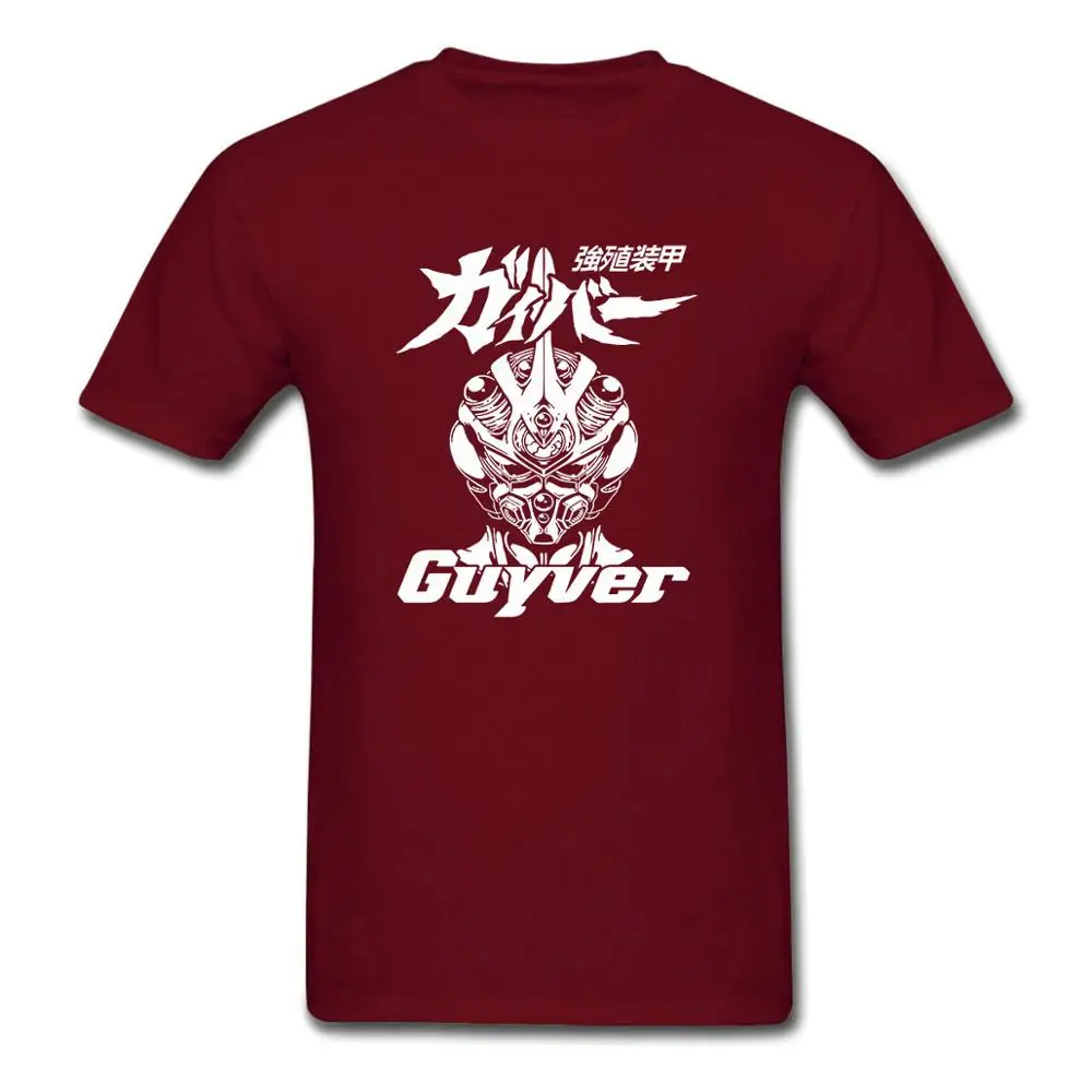 Guyver Bio Booster Armour футболка с логотипом hight высокое качество Япония Ретро старые футболки с аниме рисунком США размер - Цвет: Maroon