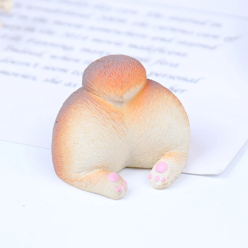 3D Cute Cartoon Refrigerator Sticker Corgis Dog Butt Ass Synthetic Resin Key Holder Fridge Magnet Sticker For Home Decoration