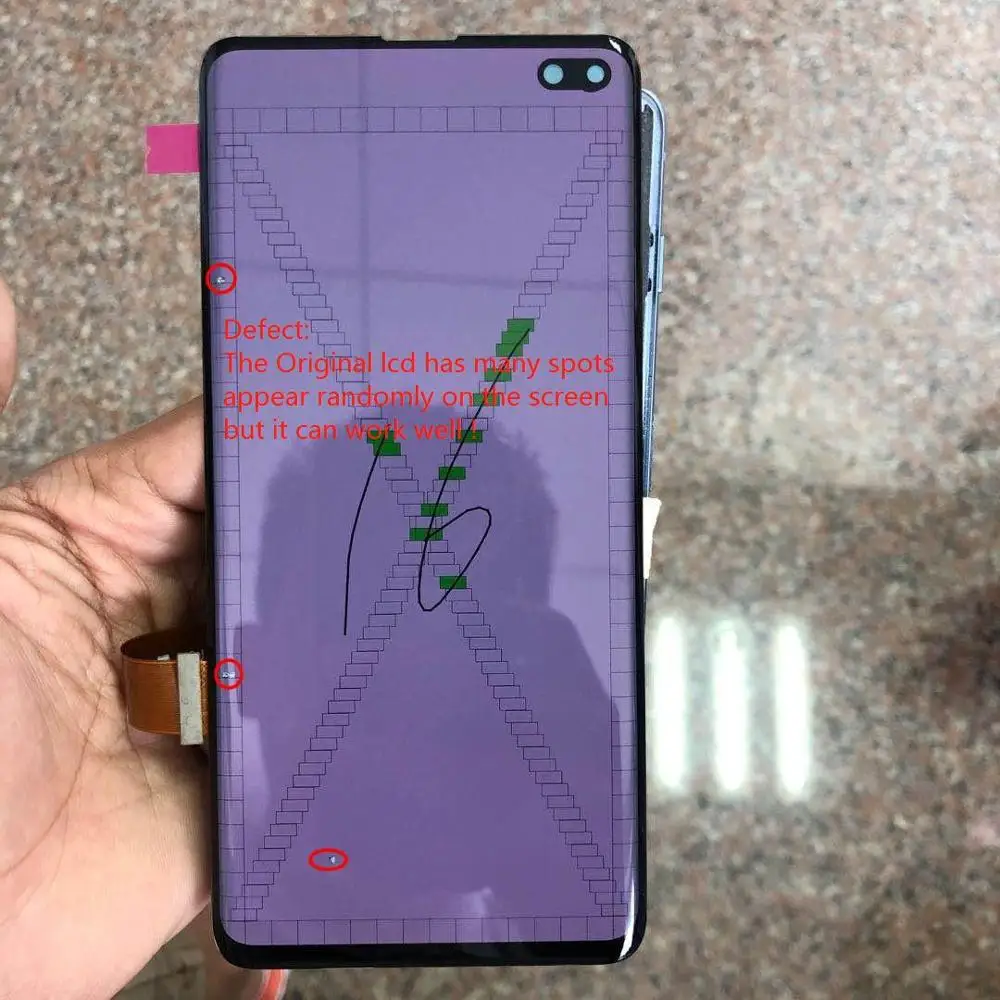 Original S10+ With Many Dots LCDFor SAMSUNG Galaxy