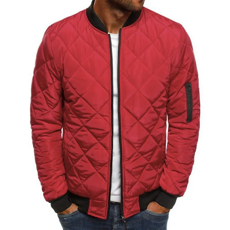 Red 4 Зимняя куртка, пальто для мужчин, новинка, однотонная парка, мужские куртки и пальто, толстые парки, пальто, мужская повседневная верхняя одежда, куртки, одежда - Цвет: Red 4