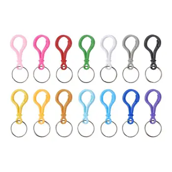 

140Pcs Keychain Clasp Hooks With Key Rings and Acrylic Clasps DIY Jewelry making Accessories Mixed Color