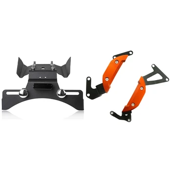 

Tail Fender Eliminator License Plate Holder Black LED Light with Frame Engine Stator Slider Case Protector