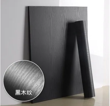 Black Wood Furniture Adhesive Paper  Vinyl Adhesive Black Wood Furniture -  Black - Aliexpress