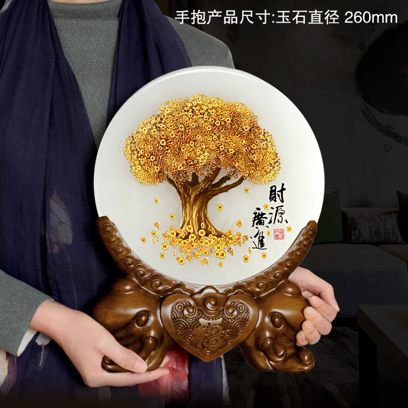 SWEFONDE Natural jade Sculpture Crafts Home and company FengShui Decoration opening gifts Give to Friends customers Office Decor