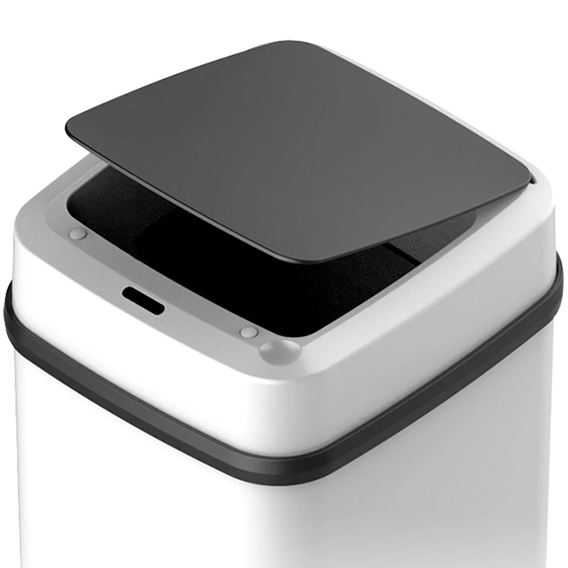 Automatic Intelligent Sensor Smart Trash Can Dustbin Lid Motion Detector Kitchen Bedroom Energy-Saving No Noise 10L Battery