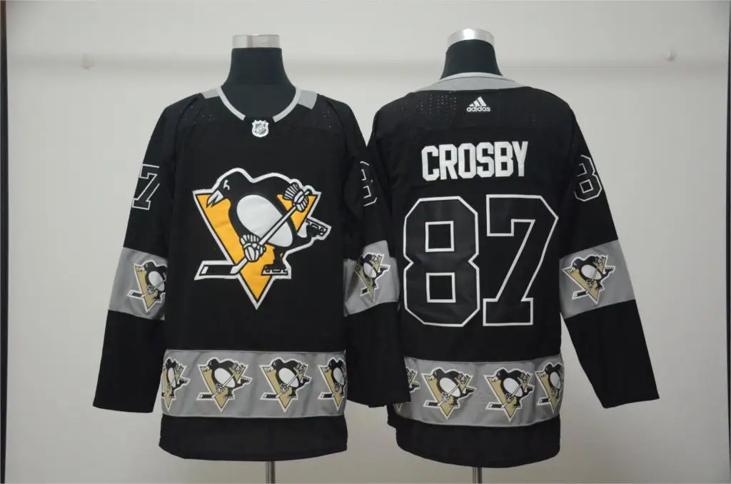 Mens adults Jersey Pittsburgh Evgeni Malkin 71 Kris Letang 58 87 Sidney Crosby - Цвет: Зеленый