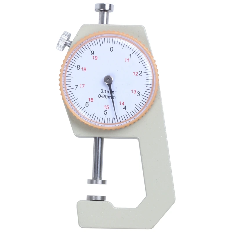 

Metal Leather 0 to 20mm Dial Thickness gauge 0.1mm precision, Silver Yellow