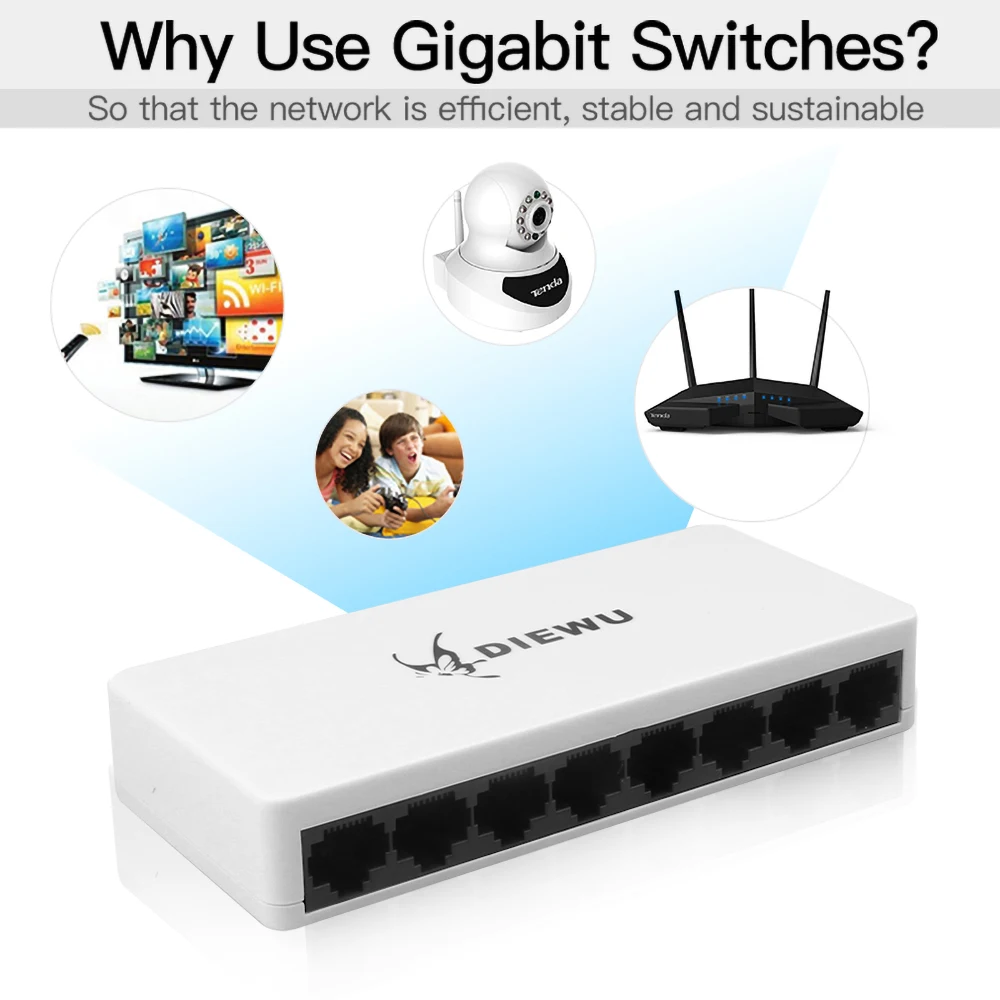 8 портов POE коммутатор Ethernet с адаптером питания ЕС для сети ip-камер или беспроводной AP/6 PoE сплиттер подходит для CCTV