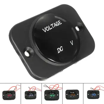 

12V-24V Motorcycle LED Voltmeter Volt Meter Gauge Digital LED Voltage Meter Gauge Waterproof Universal