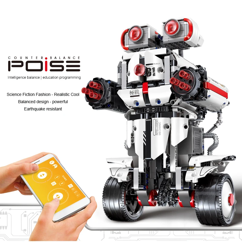 

New Blocks RC Balance Programming Intelligent Robot Model Set Toy Platinum Educational Toys For Kids Assembled Building Blocks
