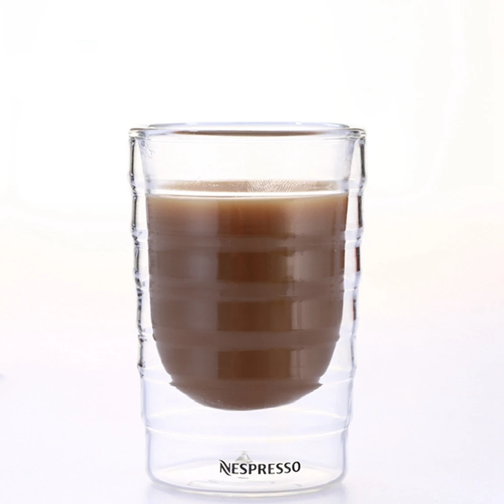 6 шт./лот Caneca ручная дутая Двойная Стенка сывороточный протеин Canecas Nespresso кофейная кружка эспрессо Кофейная чашка термостекло 150 мл