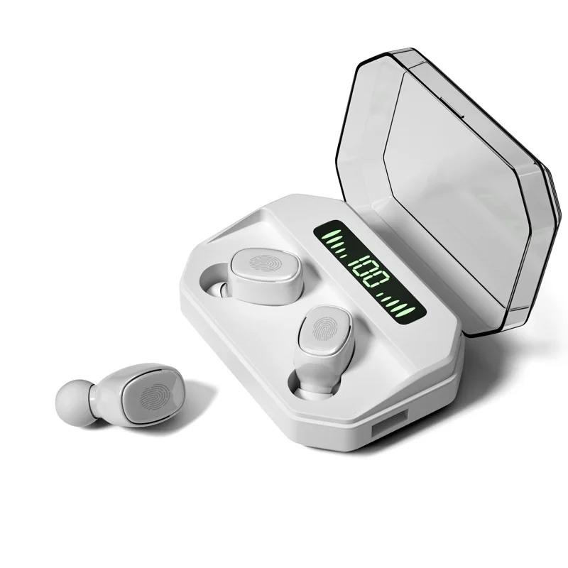 New explosion F9 wireless Bluetooth headset binaural English cross border private model TWS custom power display touch 5 0