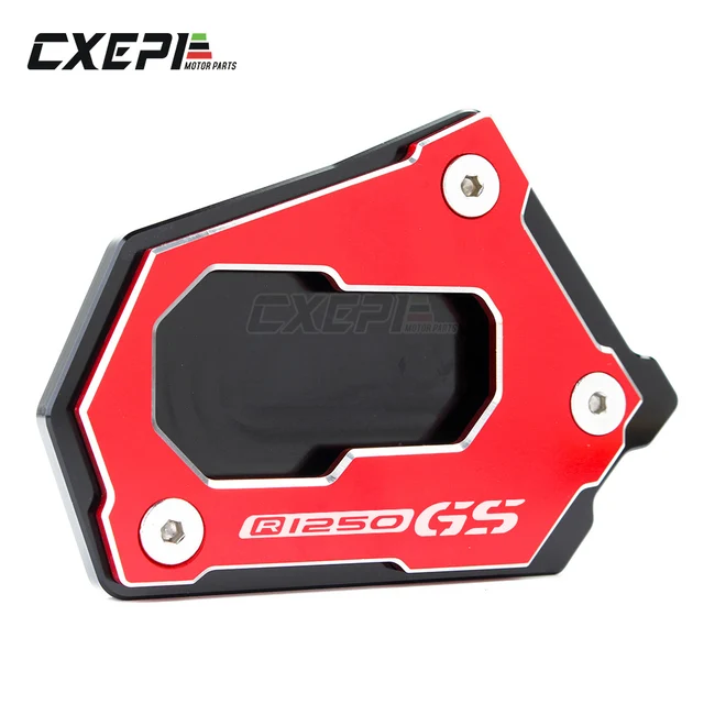For BMW R1250 GS R 1250 GSA R 1250GS HP Motorcycle CNC Side Stand Enlarge Extension Kickstand R1250GS Accessories Motorbike red