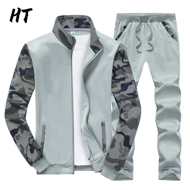 Male Tracksuit Clothing Pants-Sets Sweat-Shirts Zipper Hoodies Men Set Mens Casual New-Fashion
