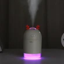 400ml Ultrasonic Humidifier DC 5V White Deer USB Aroma Diffuser Car and Desktop Air Humidifiers With Color LED Mist Maker Fogger 1piece 20mm ultrasonic mist maker fogger ceramics discs with wire and sealing ring