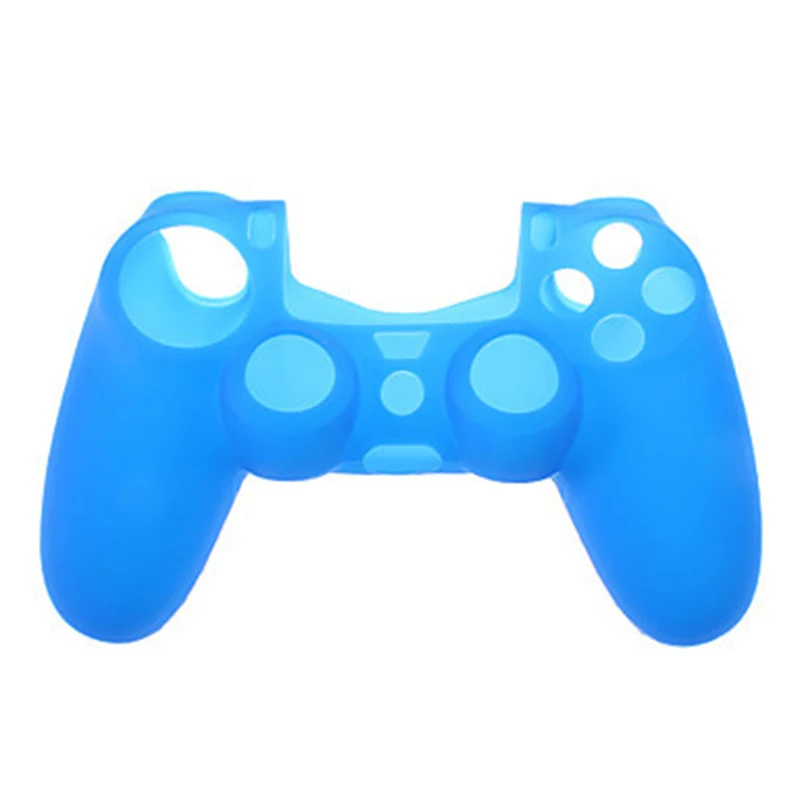 Силиконовый чехол, защитный чехол для PS4 Pro, тонкий контроллер, противоскользящий мягкий резиновый чехол для sony playstation Dualshock 4 - Цвет: Blue