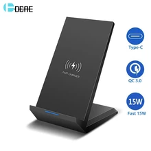 DCAE 15W Qi Wireless Charger Stand For iPhone 11 Pro 8 X XS XR USB C 10W Fast Charging Station for Samsung S10 S9 Xiaomi Huawei