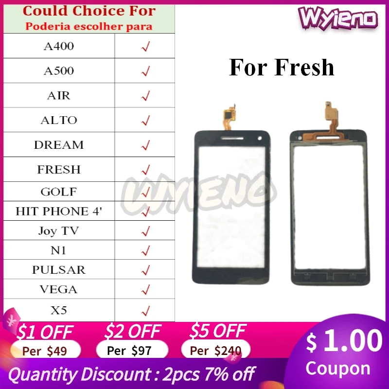 Wyieno для Explay A400 A500 AIR ALTO DREAM FRESH GOLF HIT Joy TV N1 PULSAR VEGA X5 сенсорный экран дигитайзер
