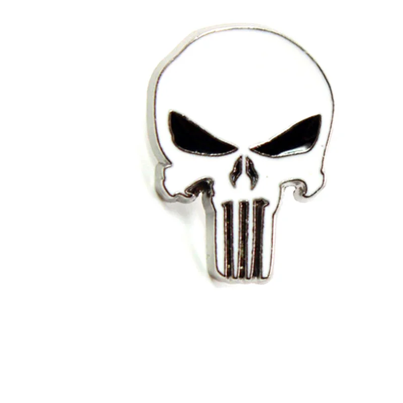 The Avengers Punisher brooch Lapel Pin Enamel Pins and Brooches backpack bags badge clothes Gift for Women Kids fashion jewelry - Окраска металла: Light Yellow Color