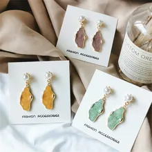 Серьги-гвоздики для женщин модные темпераментные геометрические необычные серьги-гвоздики с жемчугом милые романтические серьги с кисточками ювелирные изделия