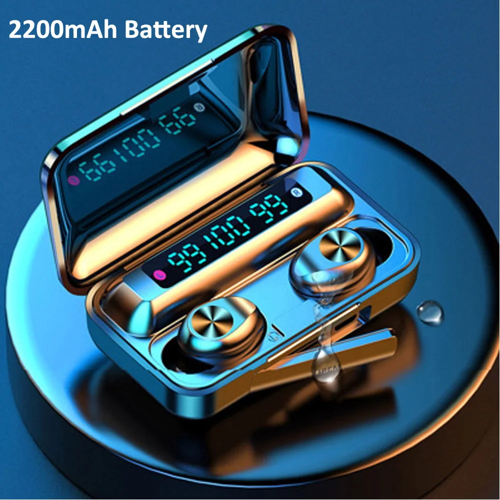 New TWS Bluetooth 5 0 Touch Control Wireless Earphones Stereo Headphones Waterproof Sports True Wireless Earbuds with Microphone