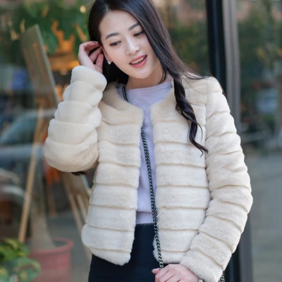 

Makuluya New Women Casual High Street Modern Fashionable Popular Fake fur Coats Retro Plus Size Soft Classic Vintage Jacket L6
