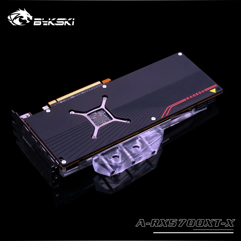 Billige Bykski Wasser Block verwenden für RX 5700 5700XT AMD GPU Karte Volle Abdeckung Kupfer Kühler Block 3PIN 5V A RGB 4PIN 12V RGB