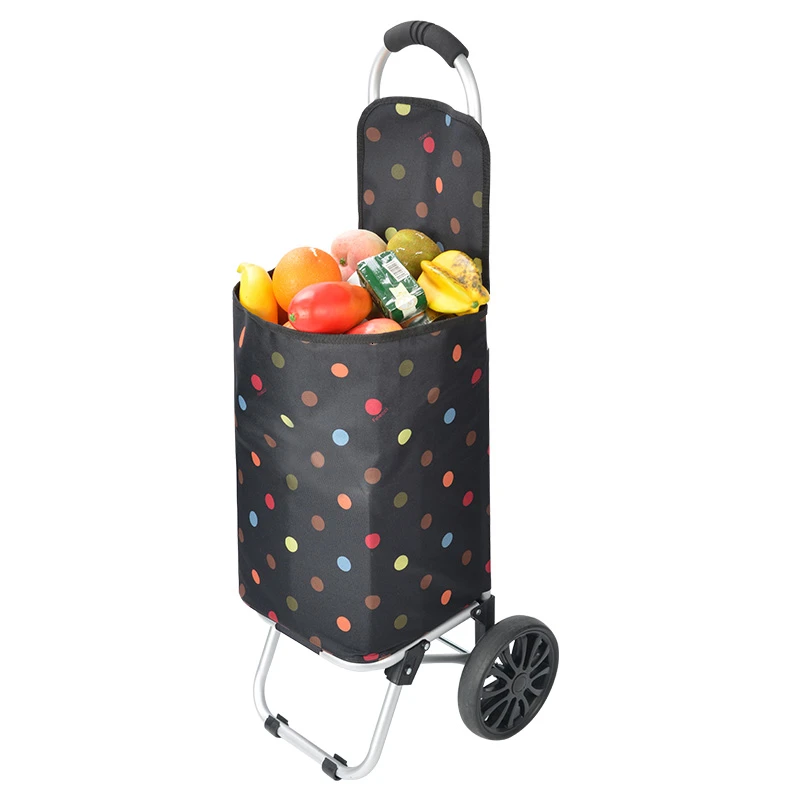  Shopping Cart Small Portable Pull-rod Car Shopping Cart Small Tractor Mini Foldable Tractor Handcar