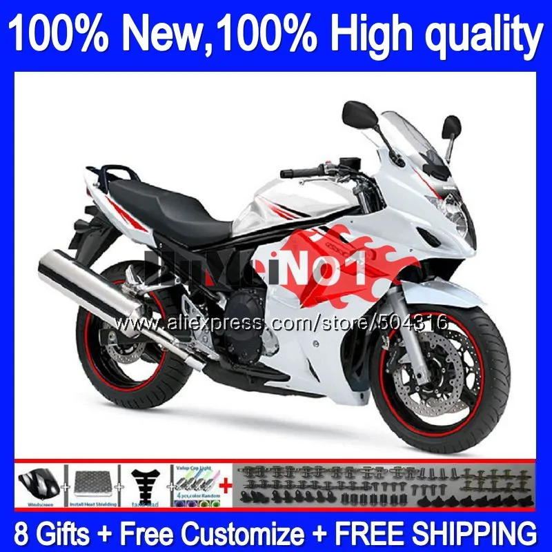 GSX 650F для SUZUKI GSXF 650 GSX650F 24MC. 33 GSXF650 2008 2009 2010 2011 2012 2013 08 09, 10, 11, 12, 13 лет, глянцевый белый обтекатели