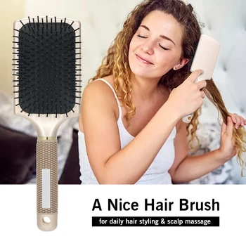 

2020 New Square Shape Hair Brush Comb with Air Cushion Hairbrush Comb for Scalp Massage Brush Comb Anti-slip Gripping Handle