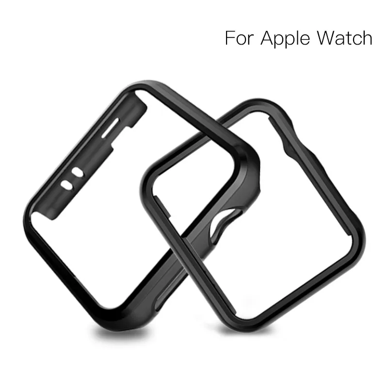 PZOZ чехол для Apple Watch 42 мм 38 мм iwatch Series3 2 1 защитный чехол для iwatch series 1 2 3 - Цвет: Black