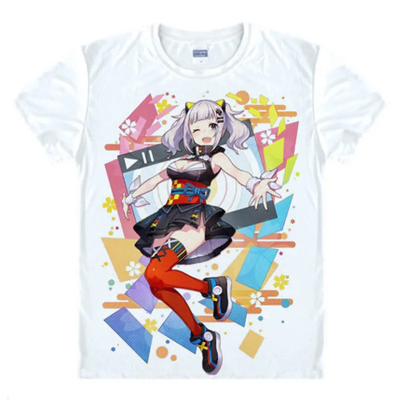 Kizuna футболка AI Japan Virtual YouTuber Kaguya Luna Косплей рубашка Kwaii Милая дизайнерская аниме