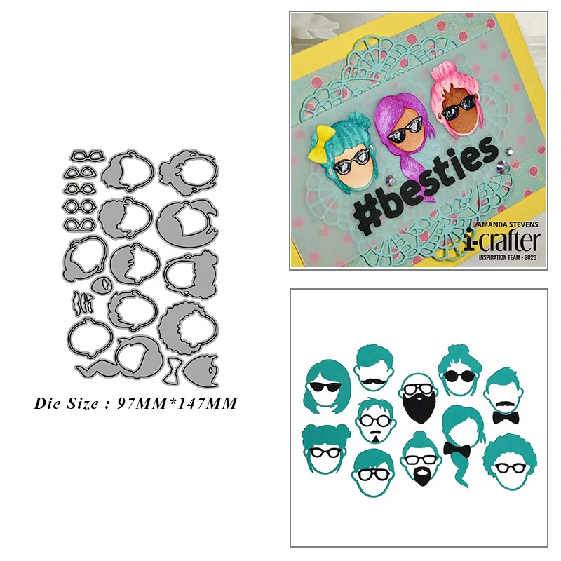 

Avatar Combination Metal Cutting Dies for DIY Scrapbook Album Paper Card Decoration Crafts Embossing 2021 New Dies