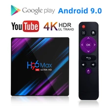 H96 MAX 3318 Smart tv Box 4K Wifi Netflix телеприставка медиаплеер Google голосовой помощник с ram 2G 4G rom 16G 3 2G 64G Android 9,0