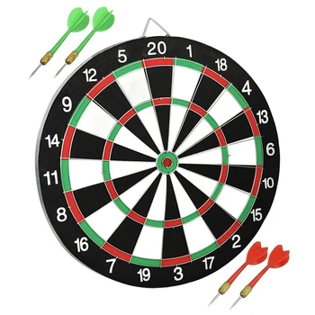 

12 Inch Dartboard With 4pcs Darts Family Indoor Game Tournament Fun Play Sponge Dartboard Board Sports Magnet Target