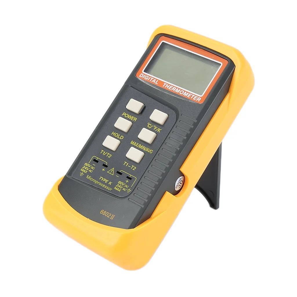 

6802 II 2CH Digital Thermometer 1300 Degree w/ 2 K-Type Thermocouple Sensor