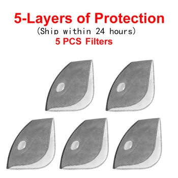 

X-TIGER Cycling Face Mask Filter Antiviral Mask Filters PM2.5 Anti-pollution Dust-Proof Protect Actived Carbon Filters