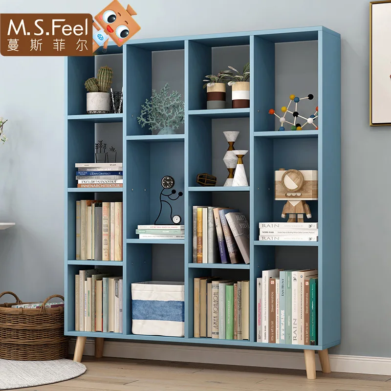 

Man Patriarch European Style Bookshelf Floor Household Simplicity Storage Shelf Minimalist Modern Students Bookcase Bookshelf Of
