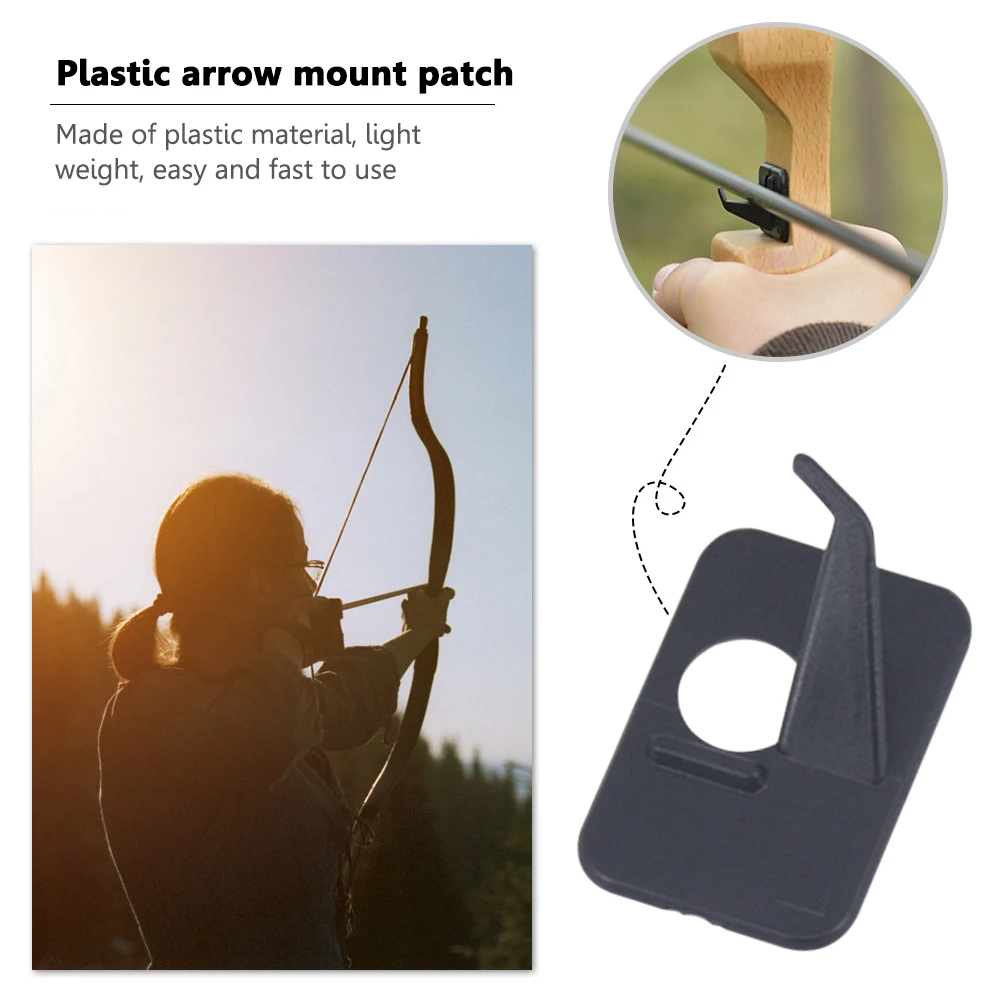 10Pcs Recurve Bow Durable Arrow Bow Rest Right Hand with Self-adhesive Back 