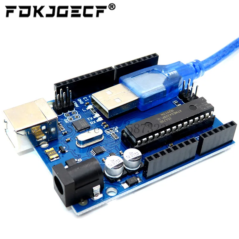 Чип UNO R3 ATMEGA16U2 + MEGA328P для Arduino макетная плата и USB кабель|Интегральные схемы| |
