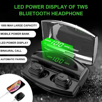 

Wireless Portable Bluetooth Earphone Bluetooth 5.0 Earbuds TWS Stereo Sports Headphone With Power Bank For All Phones